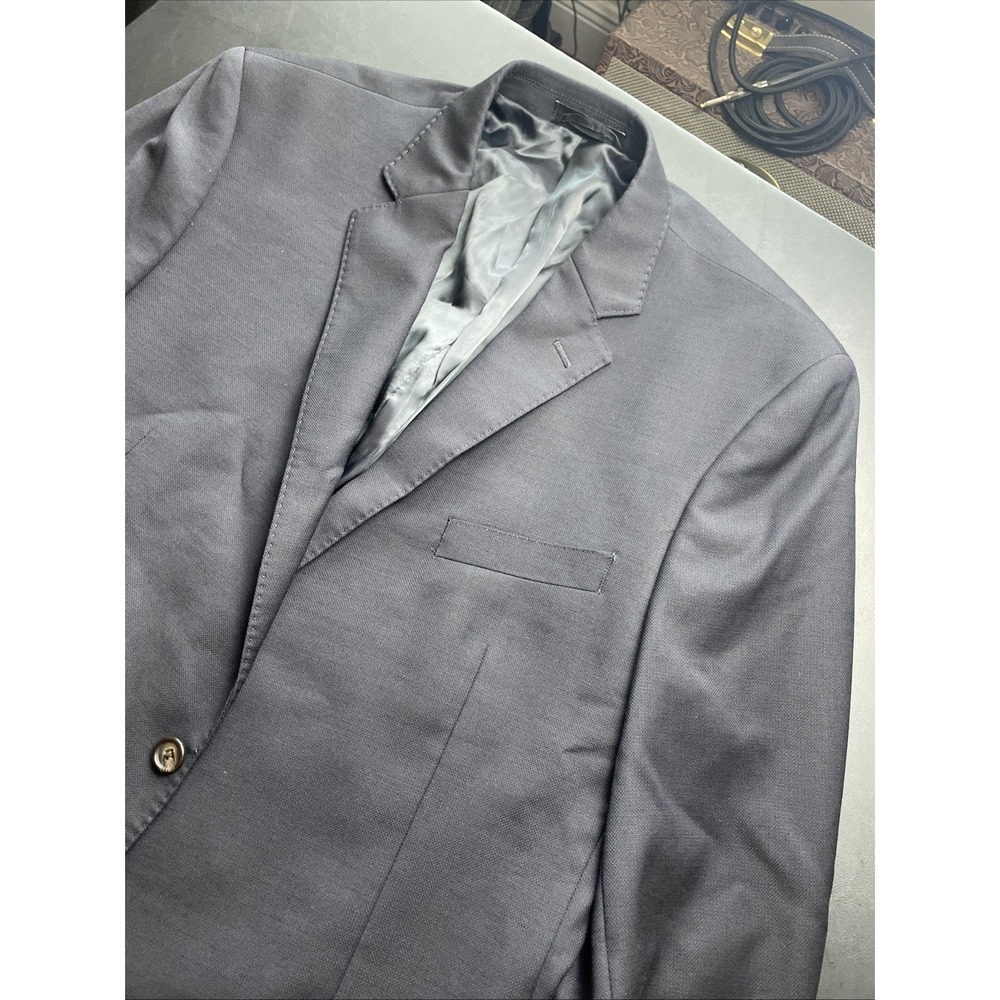 Ralph Lauren Deep Navy Black Label Slim Fit 100% Wool  Blazer Sport Jacket 46L